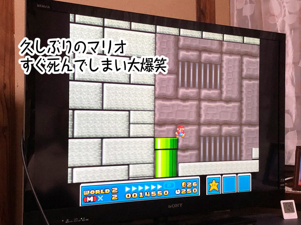 久しぶりのマリオすぐ死んでしまい大爆笑