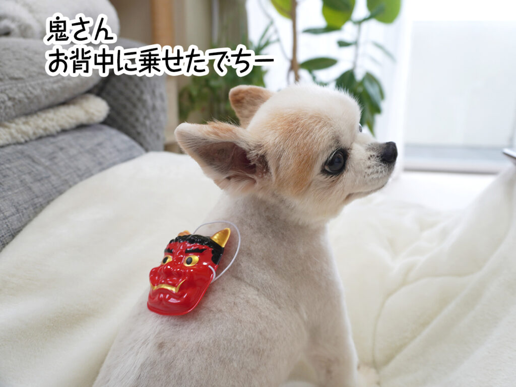 鬼さんお背中に乗せたでちー