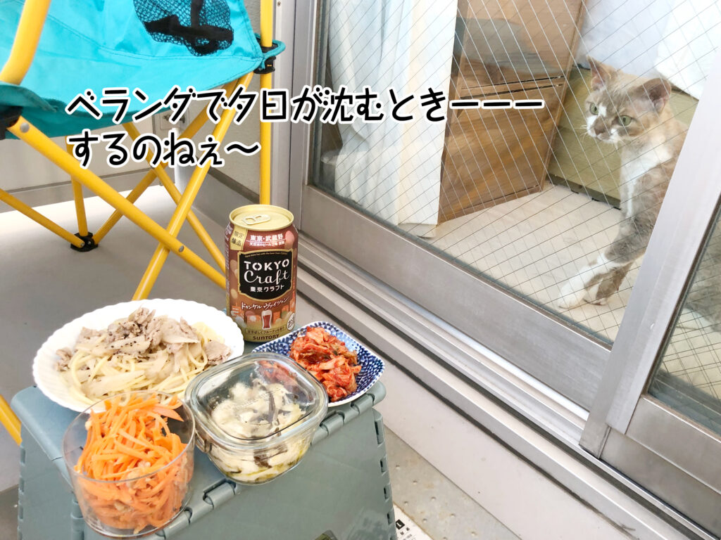 ベランダで夕日が沈むときーーーするのねぇ～