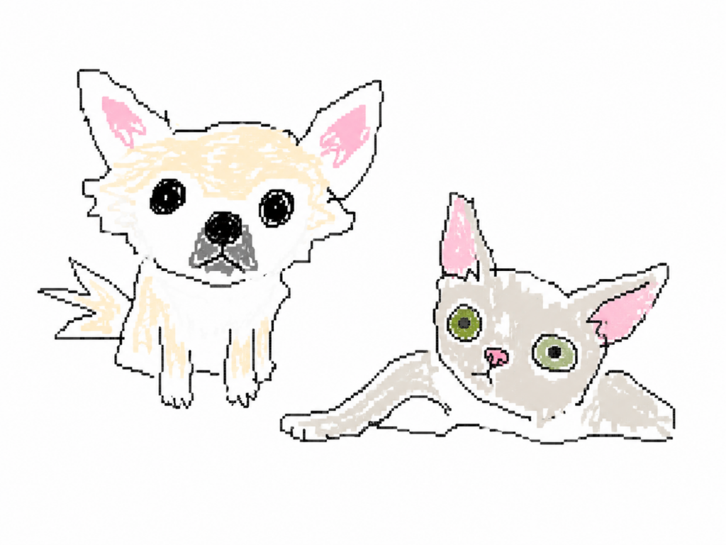 ゆるい「こはちゃん」と「はっくん」